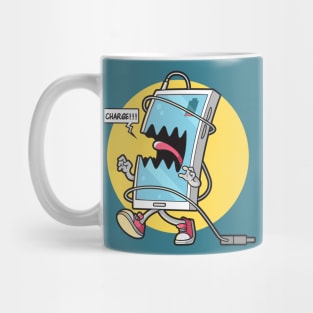 Funny Cartoon Zombie Cell Phone Mug